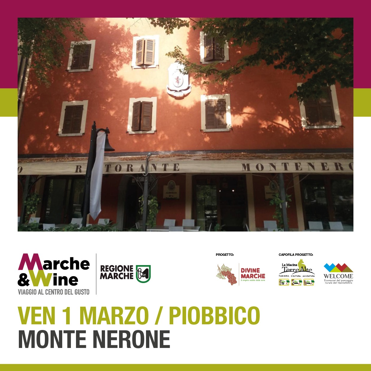 Marche&Wine a Piobbico al Ristorante Montenerone